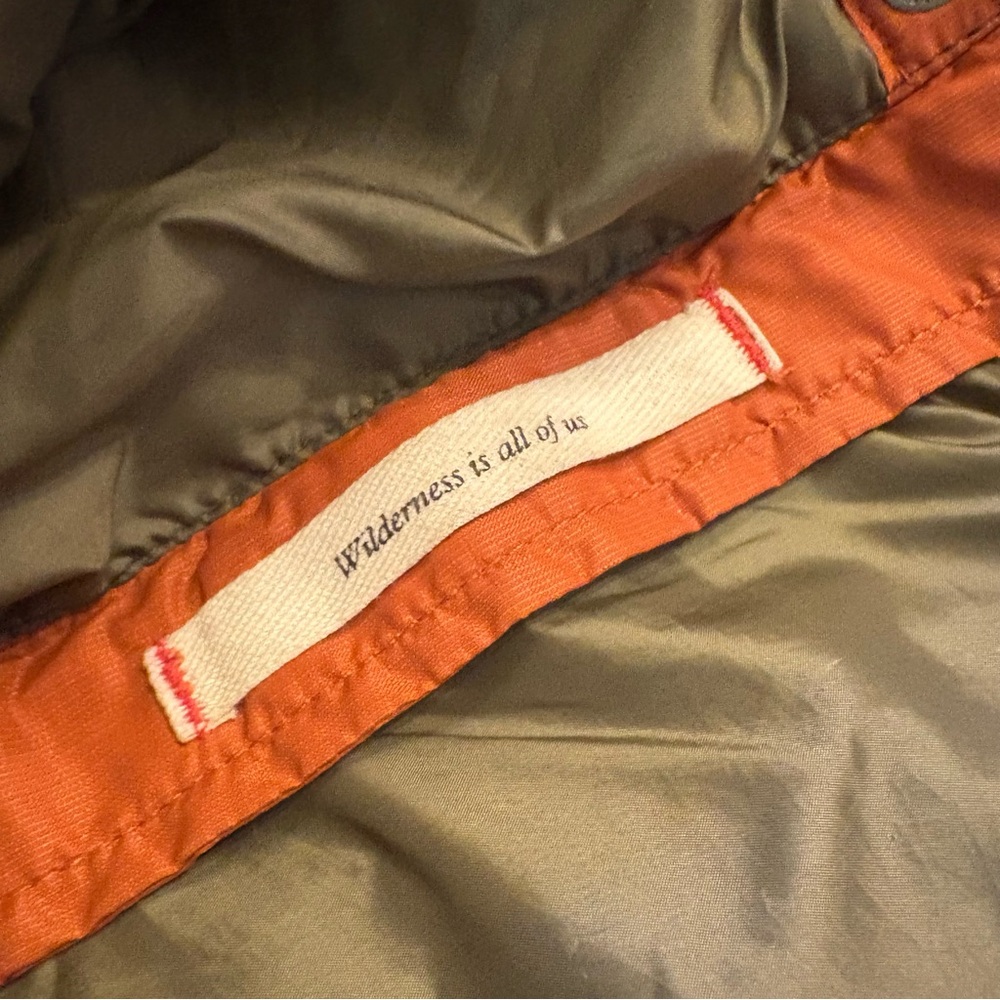 Quicksilver Orange Ghost Tree Puffer Jacket Medium - image 3